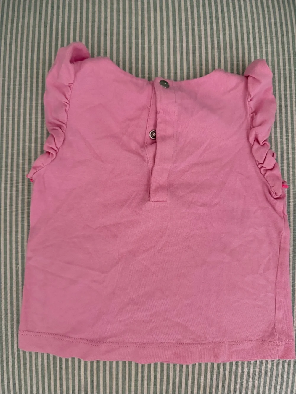 Jacadi Pink Ruffle Sleeve Tank Top